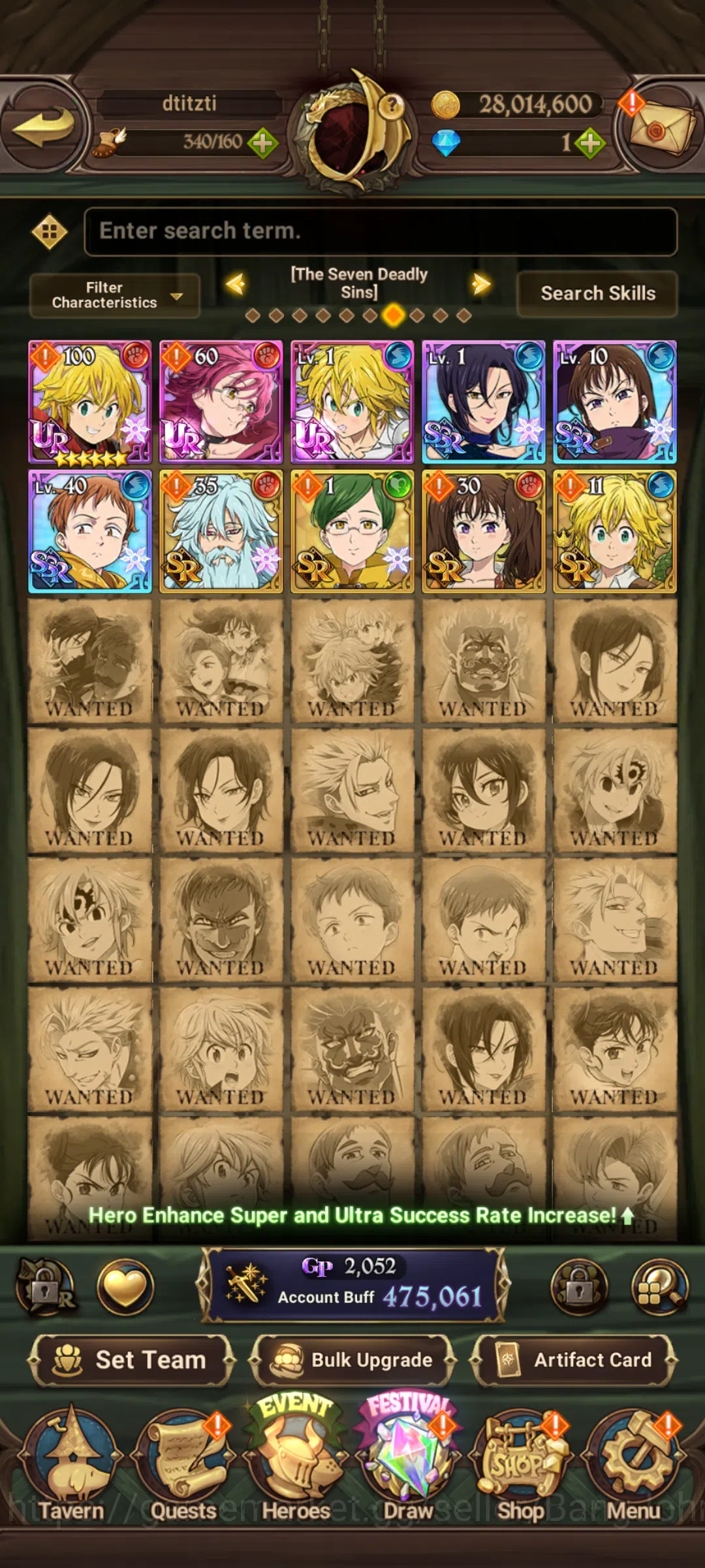 The Seven Deadly Sins: Grand Cross Accounts GLOBAL|475K CC|UR Souls Hel,Oppressor DK,Sabunak,M image 5