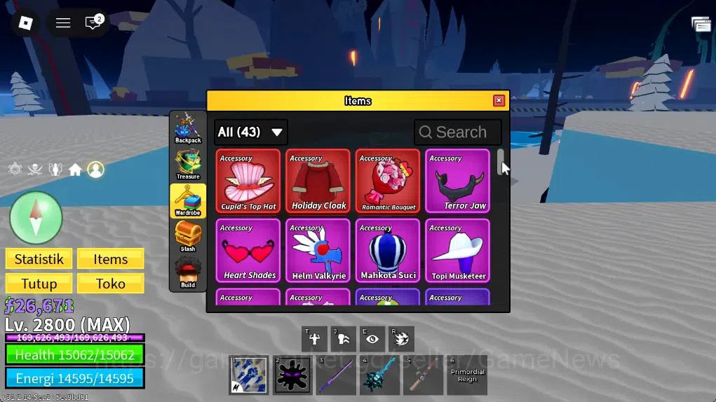 Roblox Accounts Blox Fruit|Lv MAX|God Human MAX|26K Frag|3 Mythic( image 10