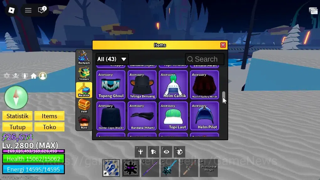 Roblox Accounts Blox Fruit|Lv MAX|God Human MAX|26K Frag|3 Mythic( image 12