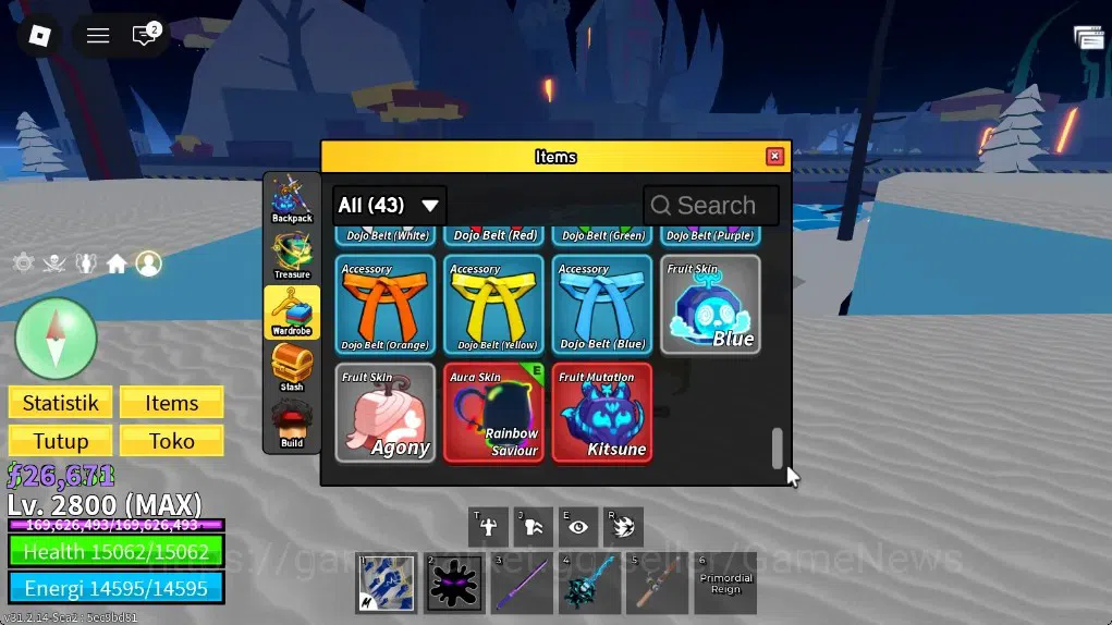 Roblox Accounts Blox Fruit|Lv MAX|God Human MAX|26K Frag|3 Mythic( image 15