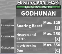 Roblox Accounts Blox Fruit|Lv MAX|God Human MAX|26K Frag|3 Mythic( image 19