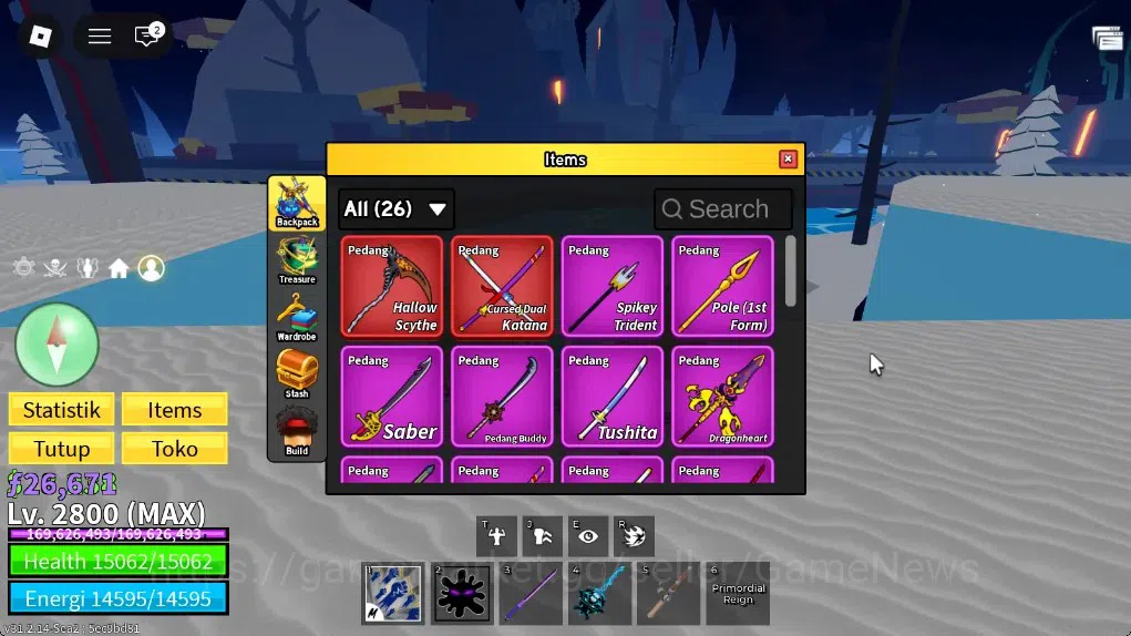Roblox Accounts Blox Fruit|Lv MAX|God Human MAX|26K Frag|3 Mythic( image 3