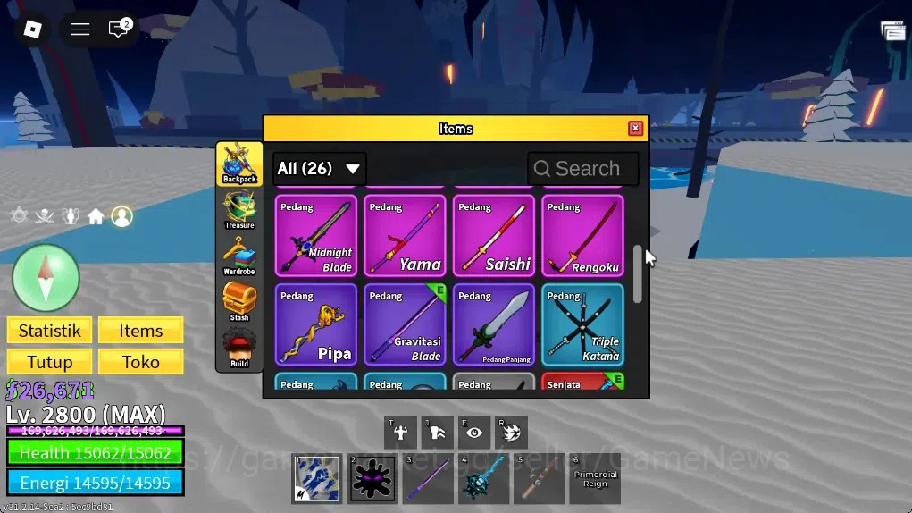 Roblox Accounts Blox Fruit|Lv MAX|God Human MAX|26K Frag|3 Mythic( image 4