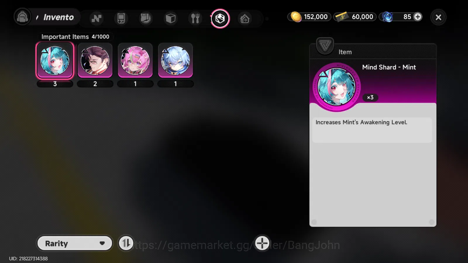 Neverness to Everness Accounts NA|Starter Lv3|1S Char Sakiri+4A|2S Item|MC Male|L image 4