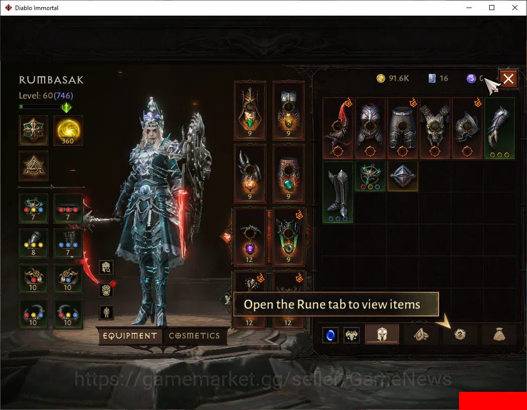 Diablo Immortal Accounts SEA-ANU|Lv60(746)|Tempest|CR 39k|Reso 360|Paragon  image 10