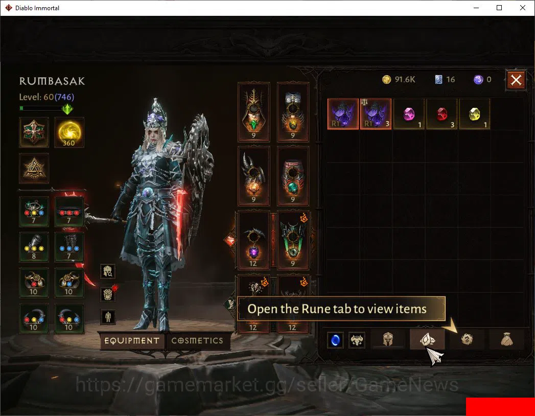 Diablo Immortal Accounts SEA-ANU|Lv60(746)|Tempest|CR 39k|Reso 360|Paragon  image 9