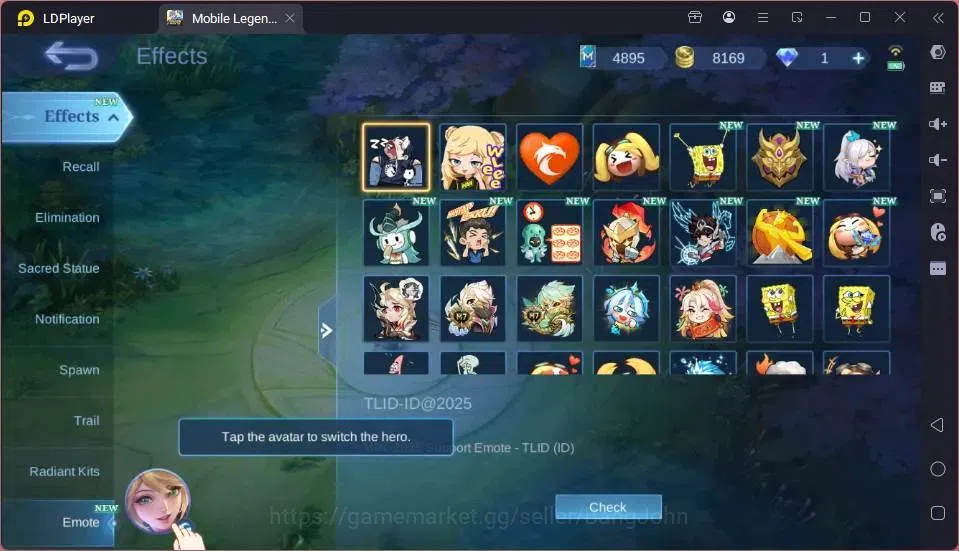 Mobile Legends: Bang Bang Accounts GLOBAL Hero 108 Skin 220|Star Kagura|LBox Claude|S image 14
