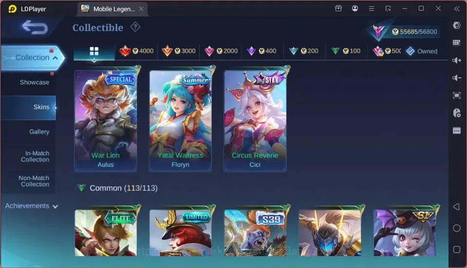 Mobile Legends: Bang Bang Accounts GLOBAL Hero 108 Skin 220|Star Kagura|LBox Claude|S image 2