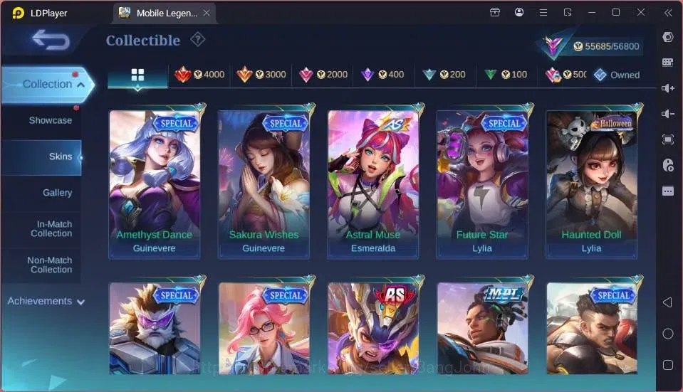 Mobile Legends: Bang Bang Accounts GLOBAL Hero 108 Skin 220|Star Kagura|LBox Claude|S image 3