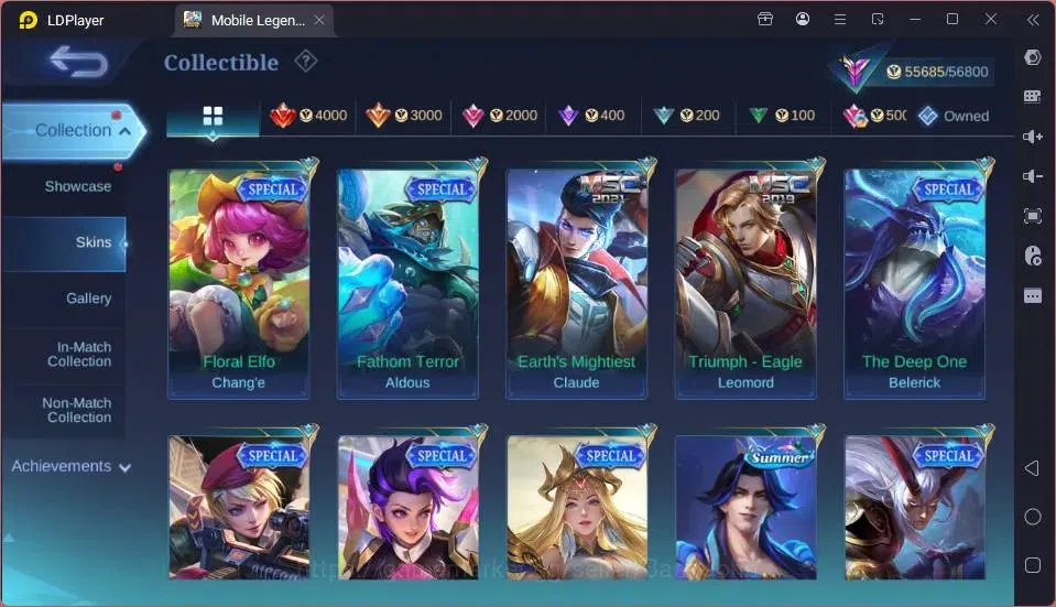Mobile Legends: Bang Bang Accounts GLOBAL Hero 108 Skin 220|Star Kagura|LBox Claude|S image 4