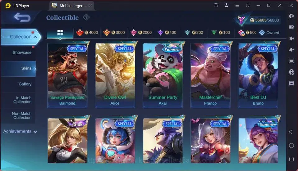 Mobile Legends: Bang Bang Accounts GLOBAL Hero 108 Skin 220|Star Kagura|LBox Claude|S image 7