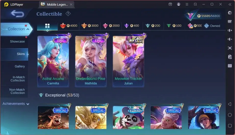 Mobile Legends: Bang Bang Accounts GLOBAL Hero 108 Skin 220|Star Kagura|LBox Claude|S image 8