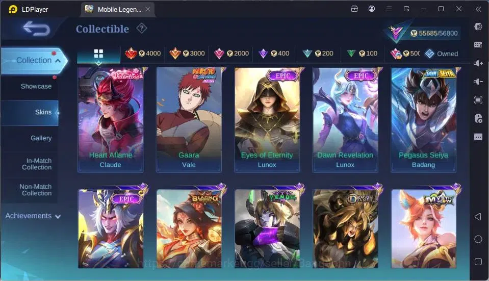 Mobile Legends: Bang Bang Accounts GLOBAL Hero 108 Skin 220|Star Kagura|LBox Claude|S image 9