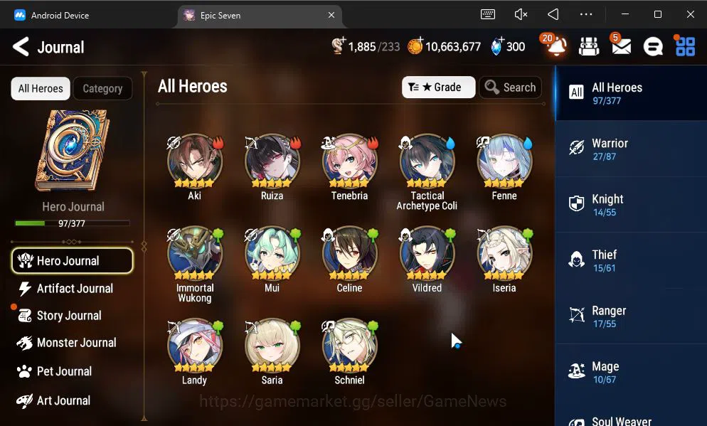 Epic Seven Accounts GLOBAL UNVERIF|NEW ERA|4 ML(Astro Elena,BysHwayoun image 7