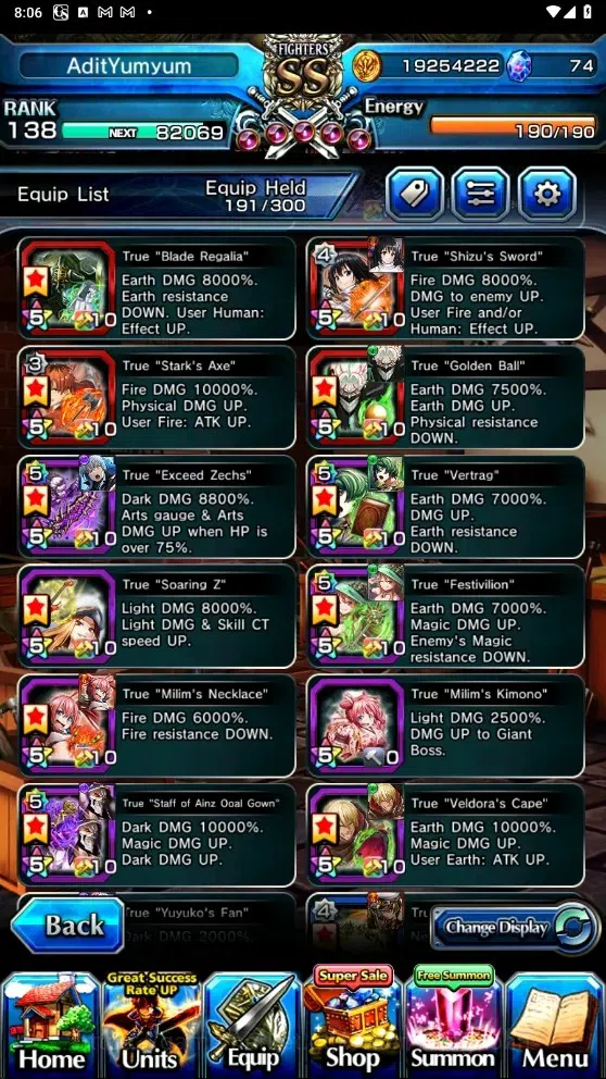 Grand Summoners Accounts Global|Rank 138|25 Ascend|Okarun TW,DML Rimuru TW, image 11