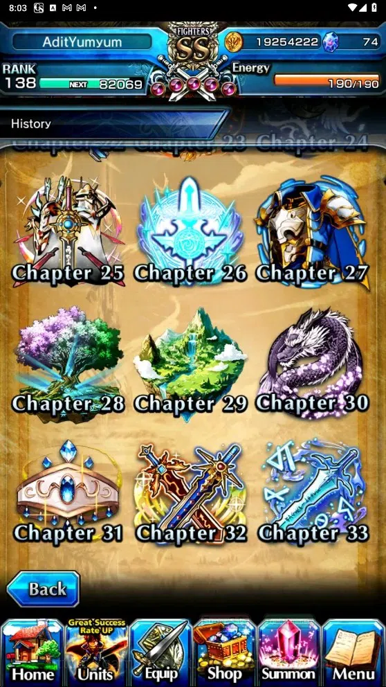Grand Summoners Accounts Global|Rank 138|25 Ascend|Okarun TW,DML Rimuru TW, image 2
