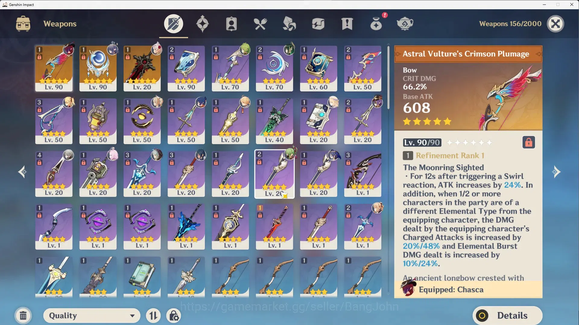 Genshin Impact Accounts ASIA | AR 55 | 4 Limited 5* Char [Lauma,Chasca]+Si image 5