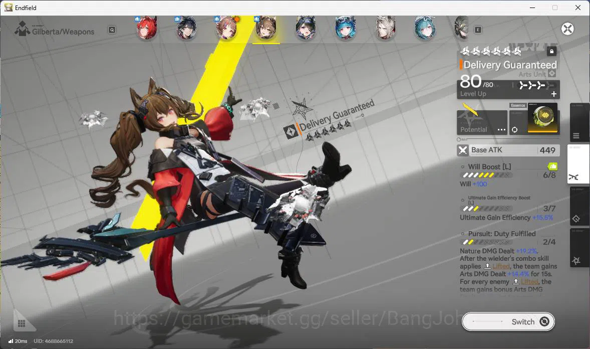 Arknights: Endfield Accounts ASIA | LVL 58, Laevatain sign p1, Ardelia sign, Gi image 13