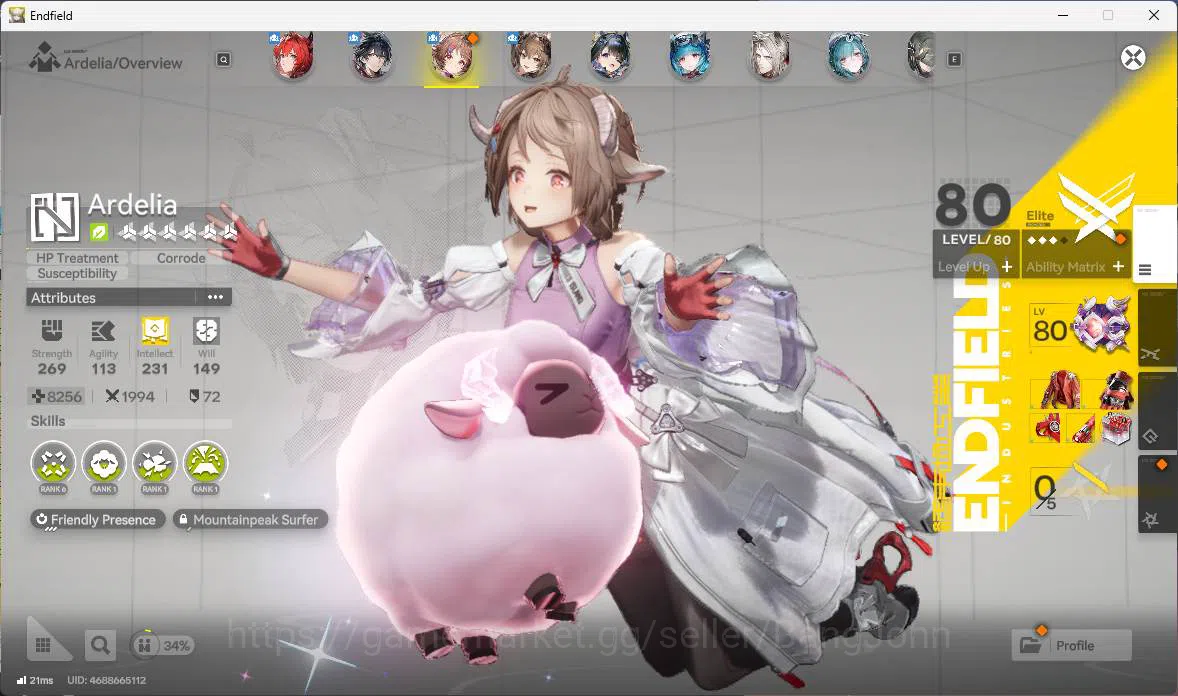 Arknights: Endfield Accounts ASIA | LVL 58, Laevatain sign p1, Ardelia sign, Gi image 16