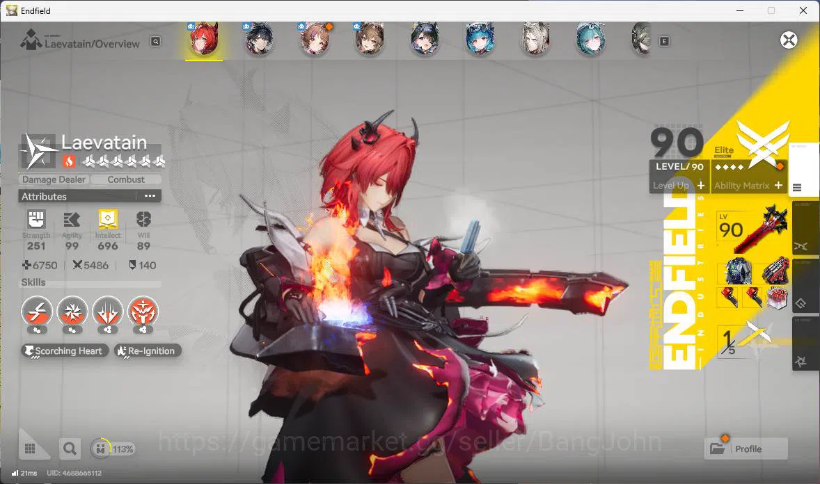 Arknights: Endfield Accounts ASIA | LVL 58, Laevatain sign p1, Ardelia sign, Gi image 18