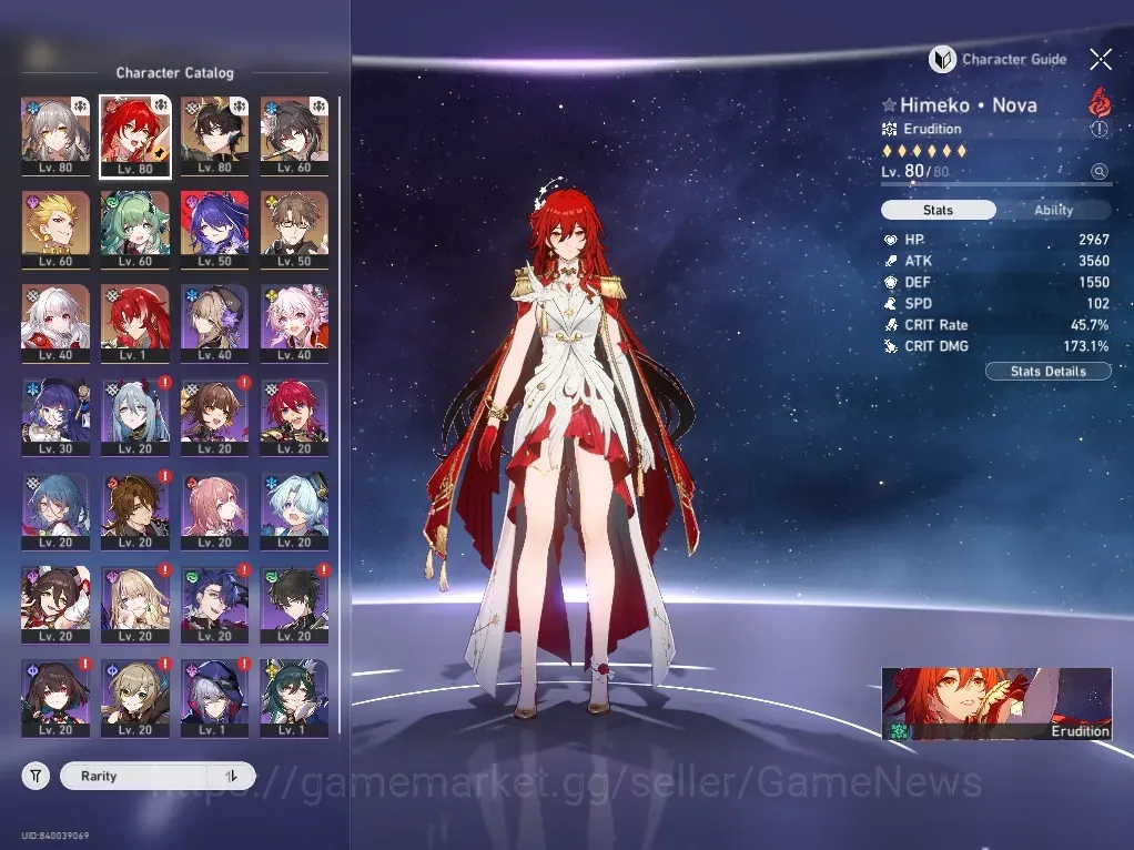 Honkai Star Rail Accounts Others ASIA|TL 60|7 Limited|1 GCS|(Himeko Nova+Sign,DH Terrae,Huohuo,Acheron,Gilgamesh,Etc)|1,5K 1