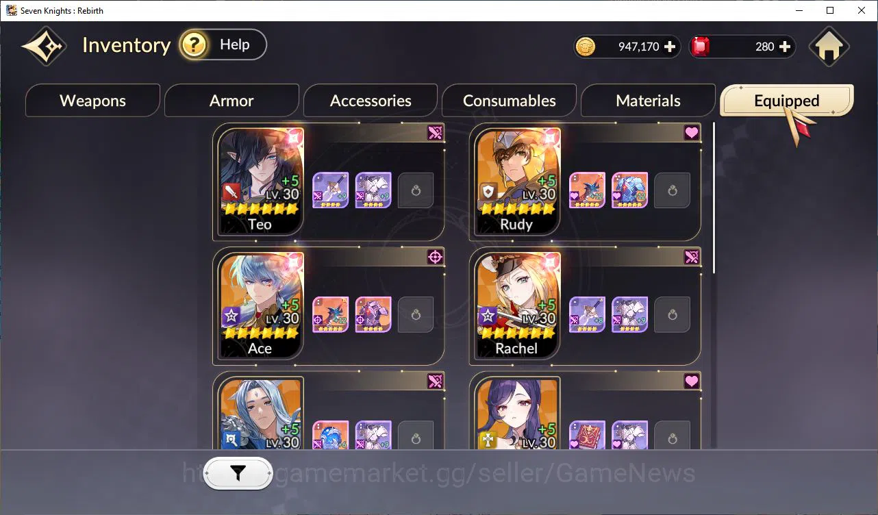 Seven Knights Re:Birth Accounts [Re:BIRTH] | Global |10 Legendary (TeoB6,RudyB6,Ac image 6
