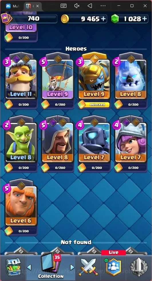 Clash Royale Accounts Mobile|CL 740|KTL 10|Trophy 5508|Card 87|1 Hero|5  image 11