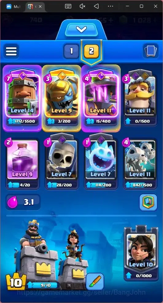 Clash Royale Accounts Mobile|CL 740|KTL 10|Trophy 5508|Card 87|1 Hero|5  image 14
