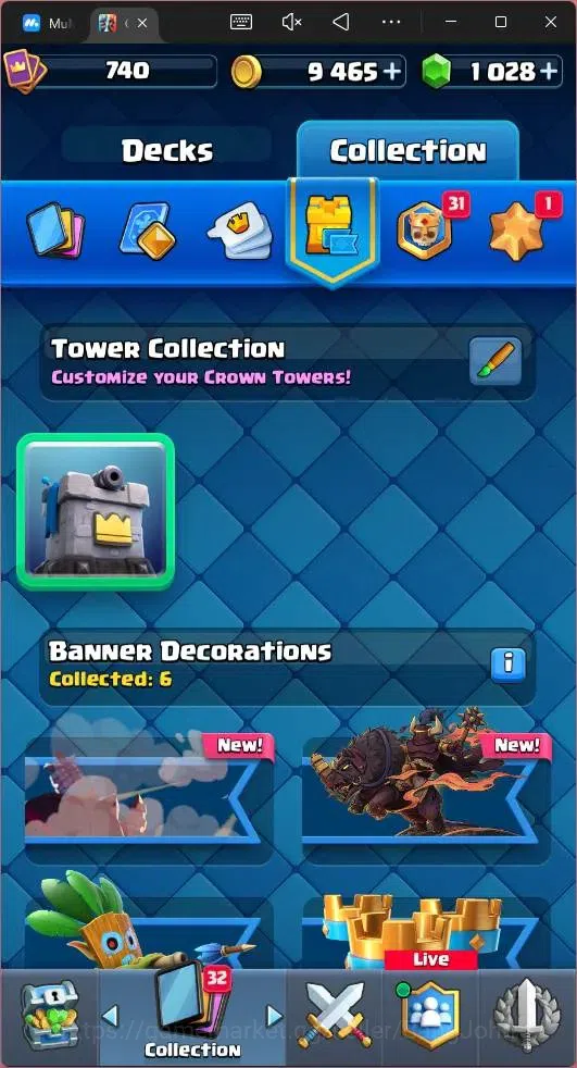 Clash Royale Accounts Mobile|CL 740|KTL 10|Trophy 5508|Card 87|1 Hero|5  image 7