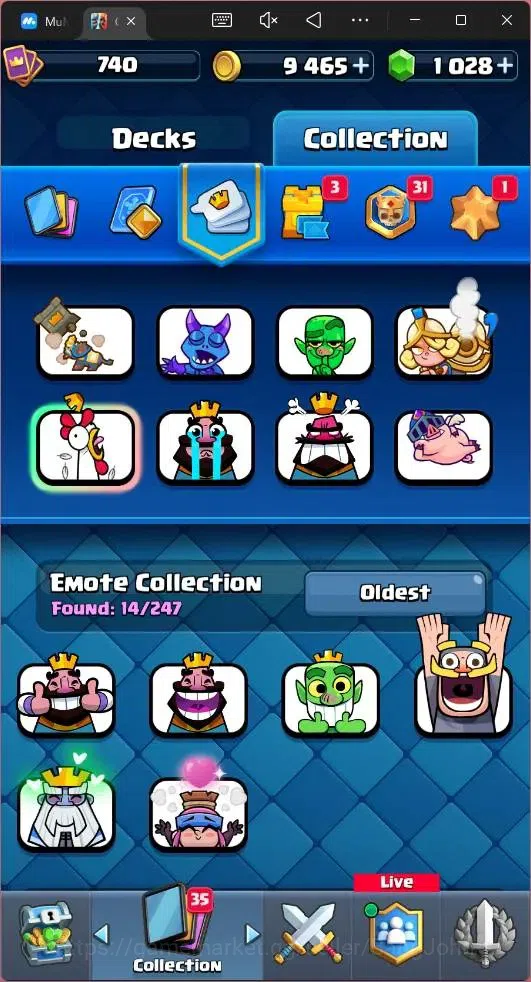 Clash Royale Accounts Mobile|CL 740|KTL 10|Trophy 5508|Card 87|1 Hero|5  image 8