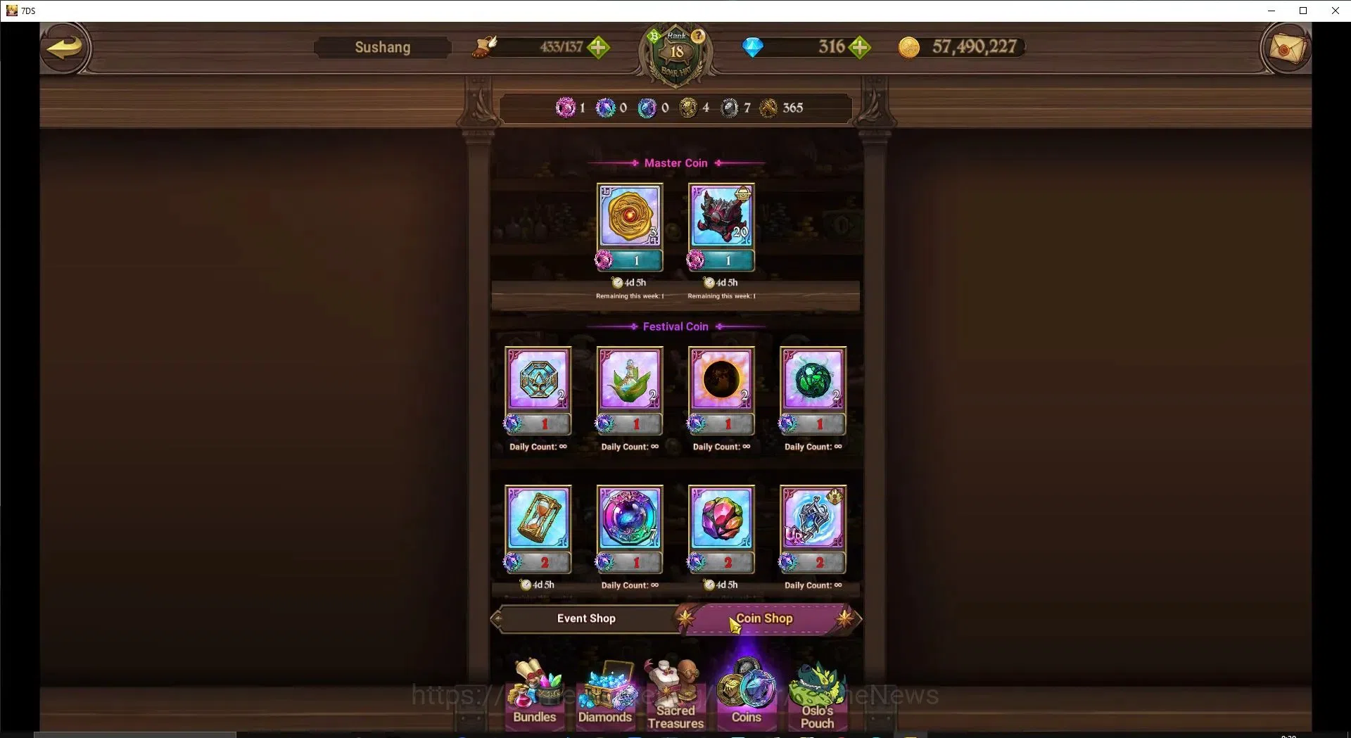 The Seven Deadly Sins: Grand Cross Accounts Global|958K CC|316 DM|1 UR Selector+1 Seventh Spri image 10