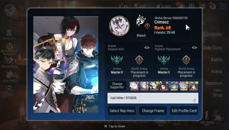 Epic Seven Accounts GLOBAL|UnVerif|16 ML(Salome,LOT Scales,NM Luna,Zio image 2