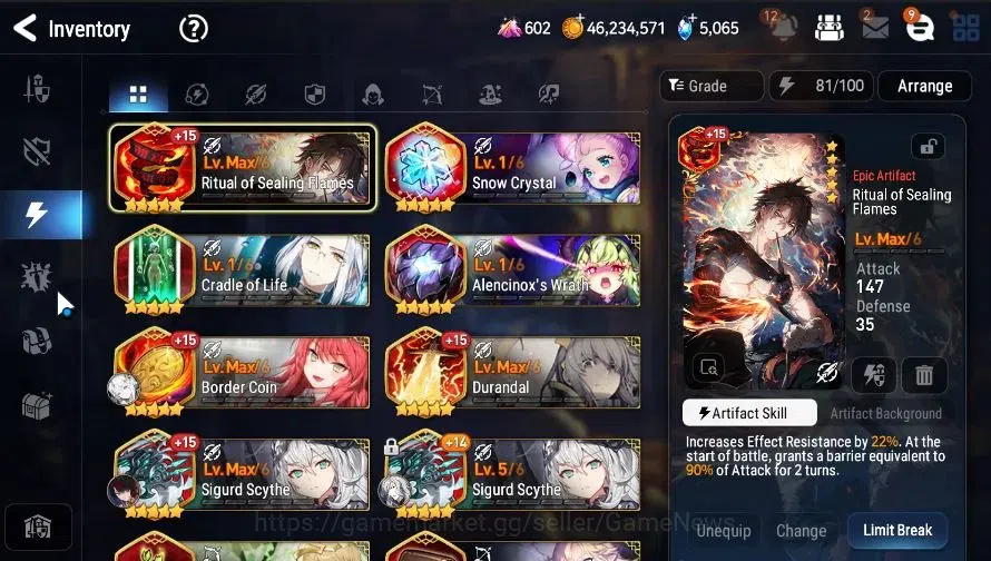 Epic Seven Accounts GLOBAL|UnVerif|16 ML(Salome,LOT Scales,NM Luna,Zio image 20
