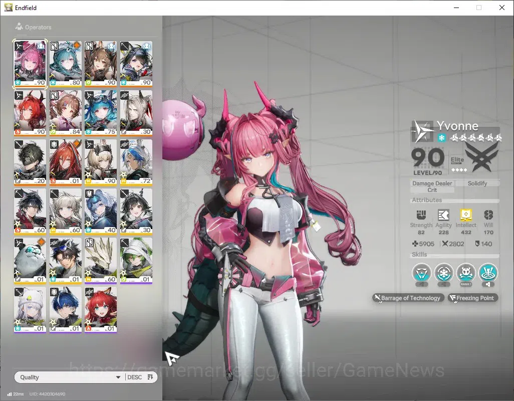Arknights: Endfield Accounts ASIA|Lv 57|8 SSR (4 Limit) + 17 (*6Weap)|(Yvonne,G image 3