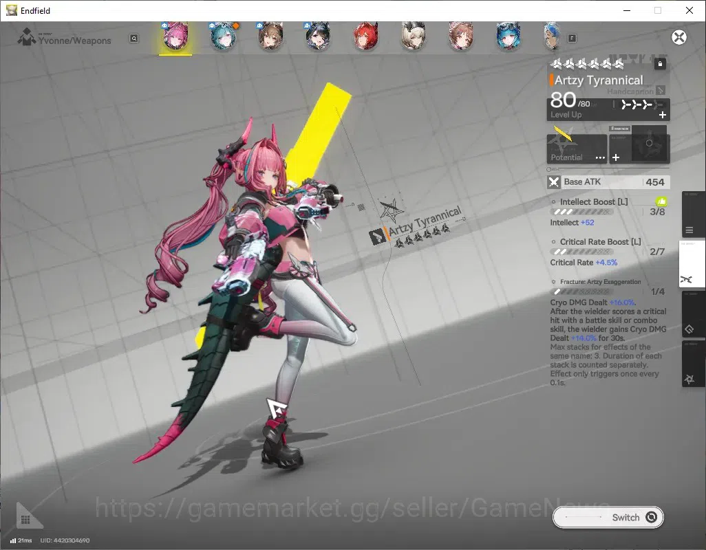 Arknights: Endfield Accounts ASIA|Lv 57|8 SSR (4 Limit) + 17 (*6Weap)|(Yvonne,G image 4