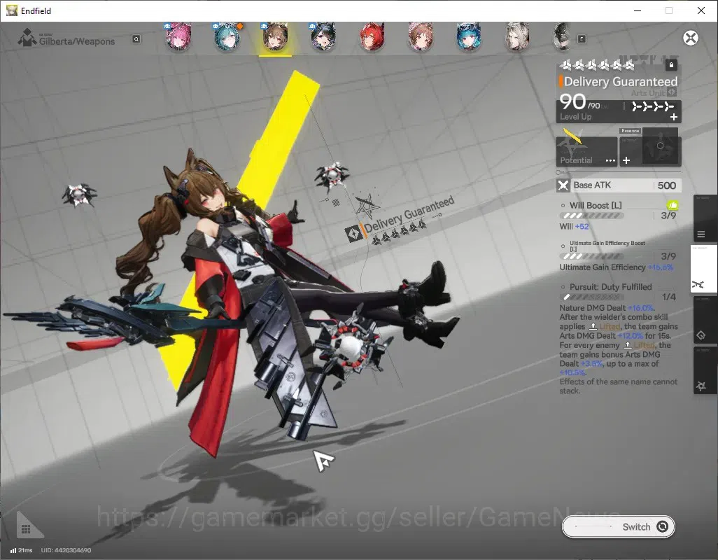 Arknights: Endfield Accounts ASIA|Lv 57|8 SSR (4 Limit) + 17 (*6Weap)|(Yvonne,G image 5