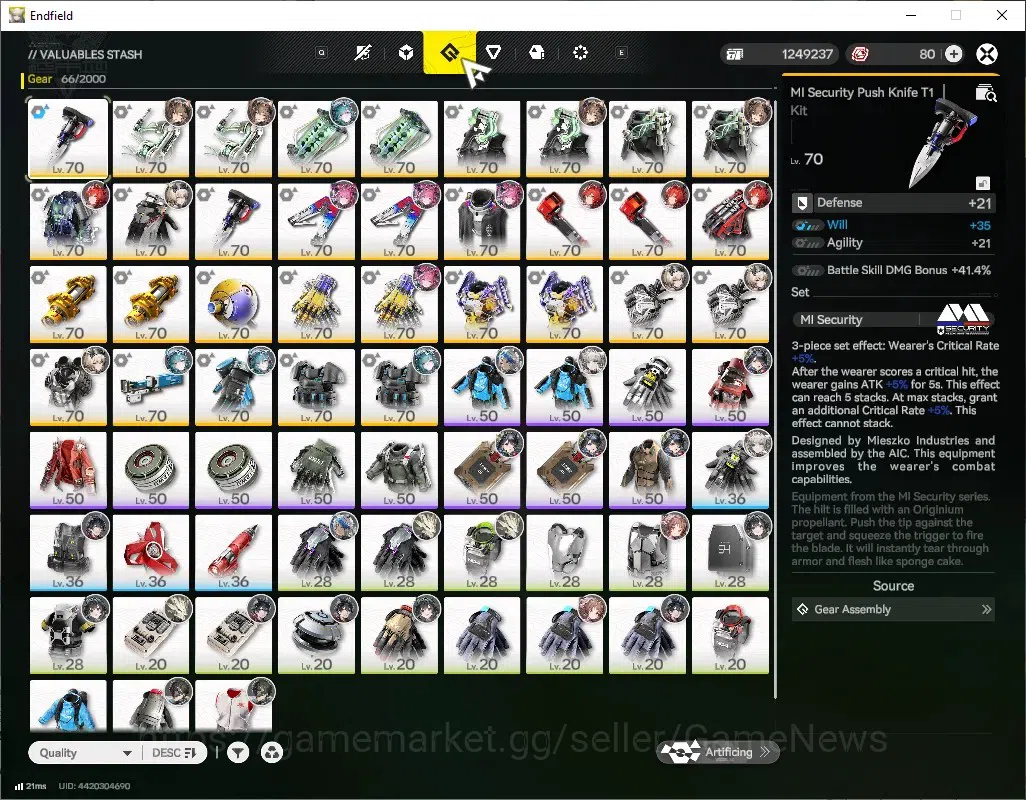 Arknights: Endfield Accounts ASIA|Lv 57|8 SSR (4 Limit) + 17 (*6Weap)|(Yvonne,G image 9