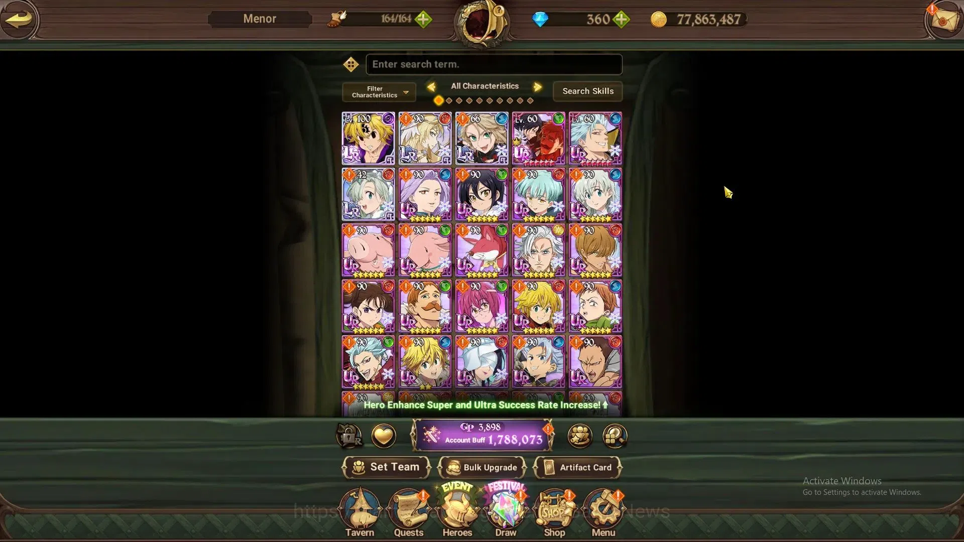 The Seven Deadly Sins: Grand Cross Accounts Global|1,7M CC|30 LS+ 360 DM|3 LR+6 UR|Brunhil,Eli image 5