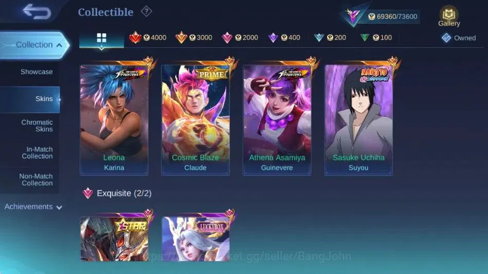 Mobile Legends: Bang Bang Accounts Global|Skin 268|Renowned II|KOF Karina+Guinevere,P image 5