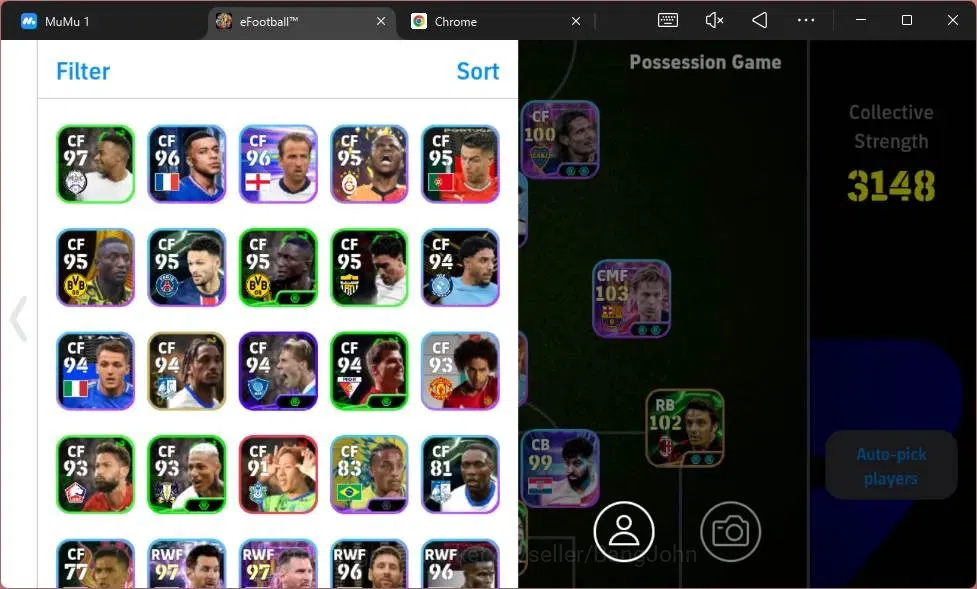 eFootball Accounts Mobile|PW 3148|Epic Cannavaro,Basten,Oddo,Owen,Haz image 2