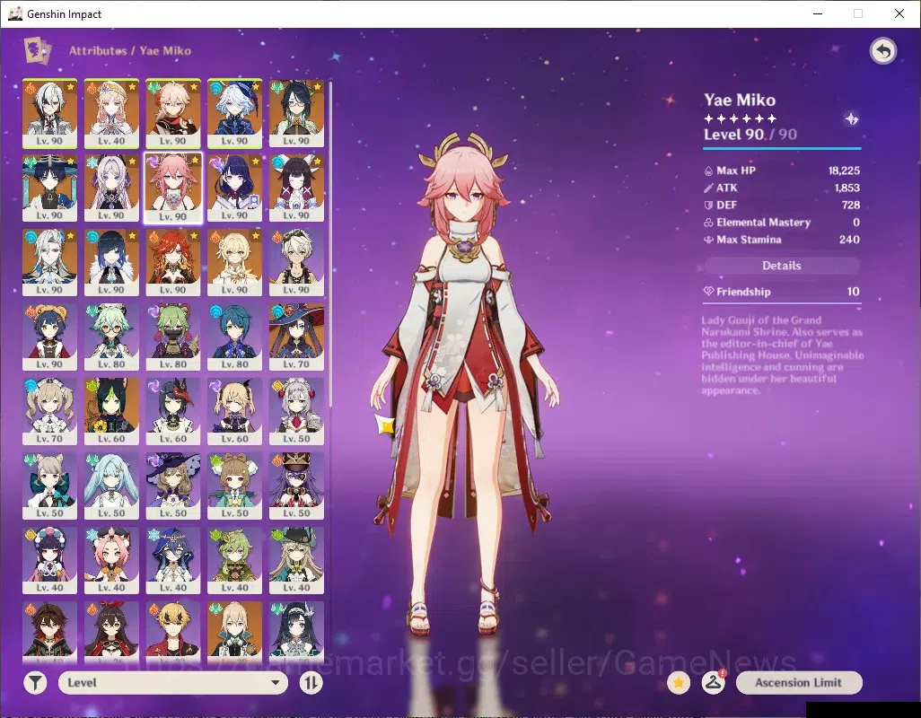 Genshin Impact Accounts ASIA|AR58|PremTeam Arle,Neuvil,Mavu|13 Limited+7 ( image 10