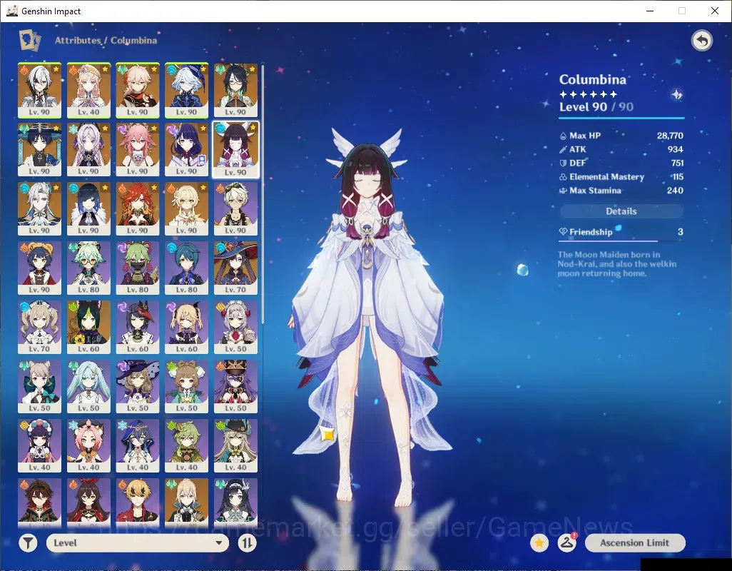 Genshin Impact Accounts ASIA|AR58|PremTeam Arle,Neuvil,Mavu|13 Limited+7 ( image 12