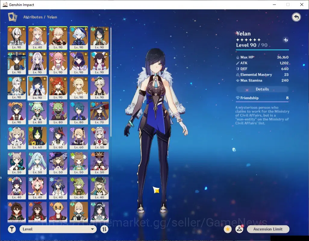 Genshin Impact Accounts ASIA|AR58|PremTeam Arle,Neuvil,Mavu|13 Limited+7 ( image 14