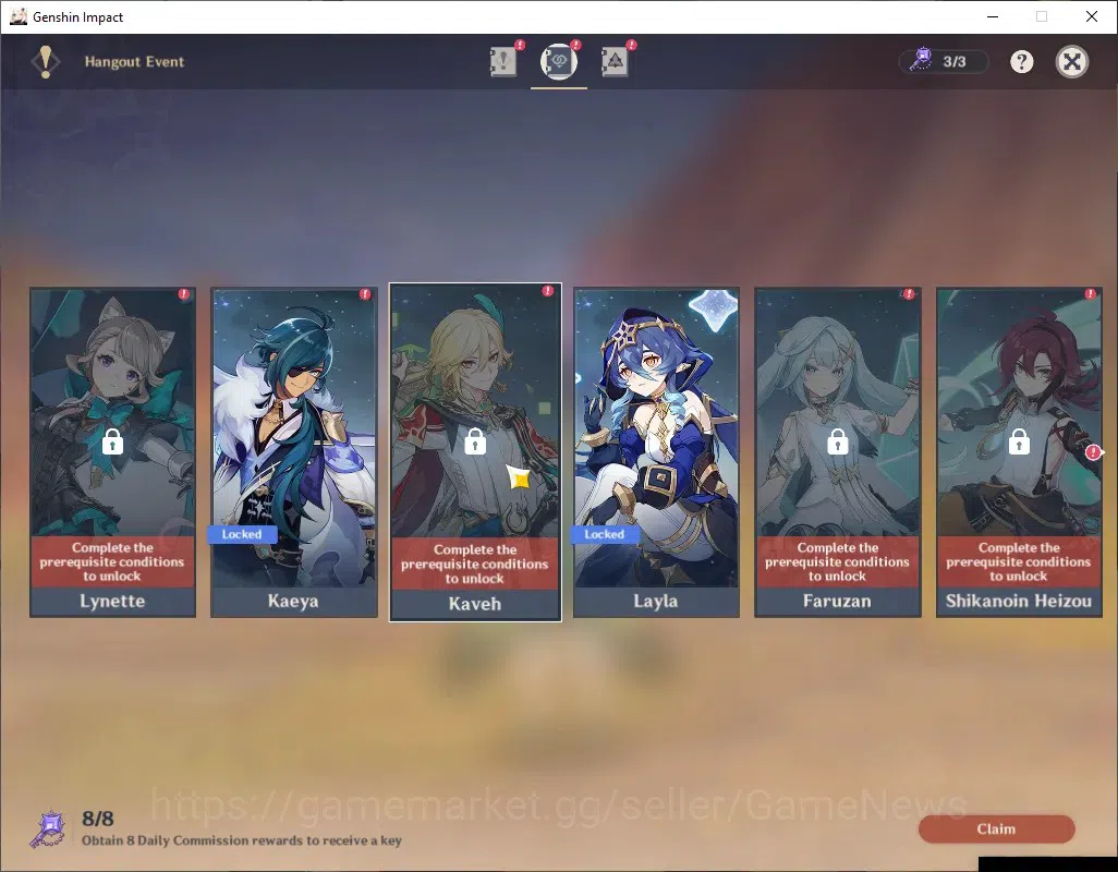 Genshin Impact Accounts ASIA|AR 56|6 Limited + 4(*5 Weapon)|Kinich C1,Neve image 20