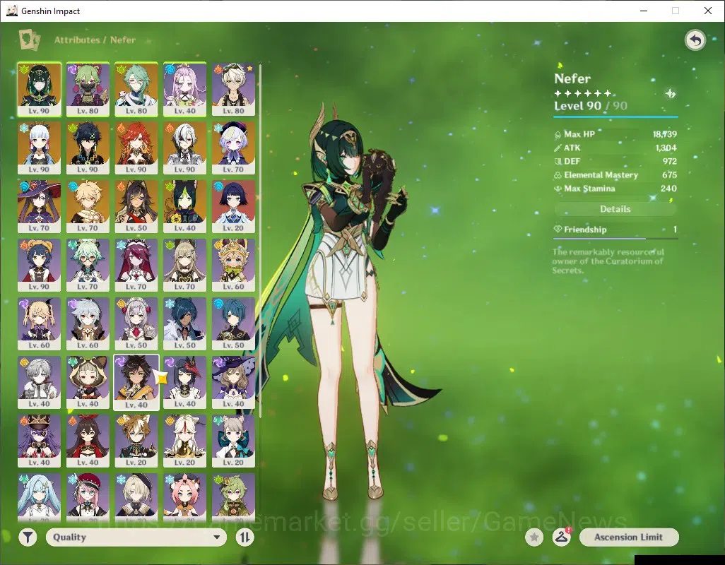 Genshin Impact Accounts ASIA|AR 56|6 Limited + 4(*5 Weapon)|Kinich C1,Neve image 4