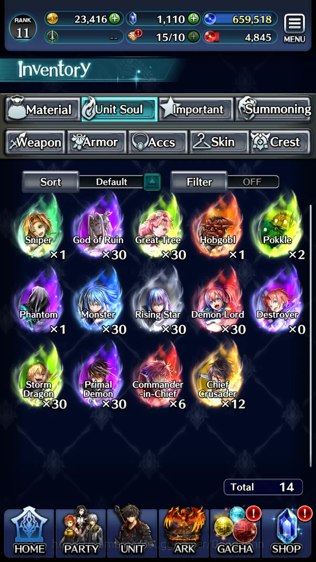 Last Cloudia Accounts Global|Rank 11|Collab Milim,Hinata&Meta Units (GHA image 6