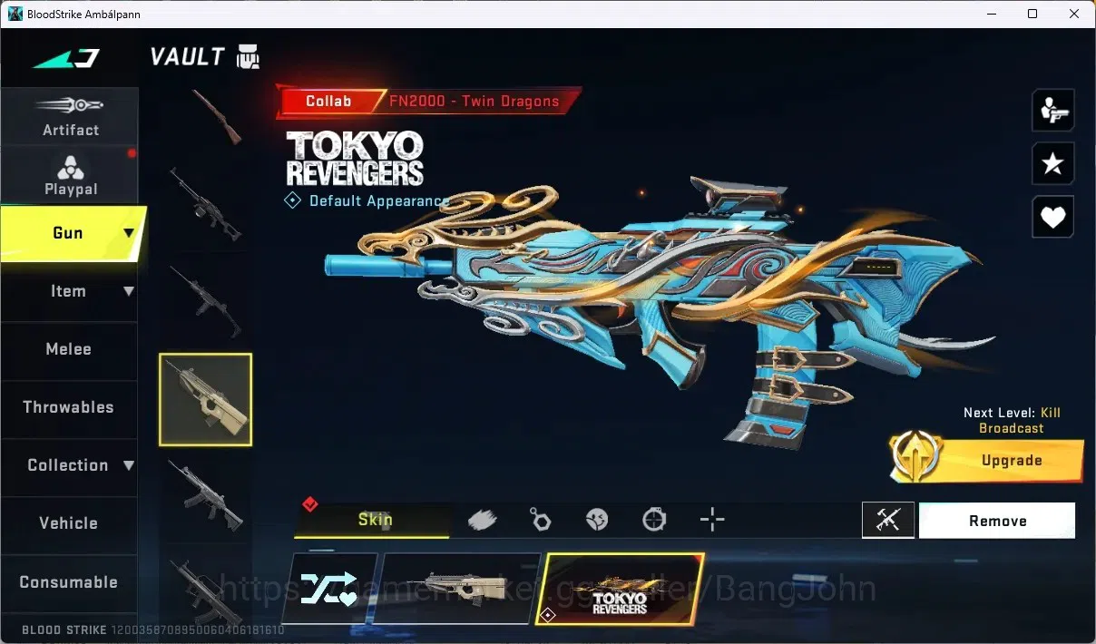 Blood Strike Accounts ASIA | 3 Collab Gun (MCX TR, Kar98k 7DS, FN2000 TR image 6