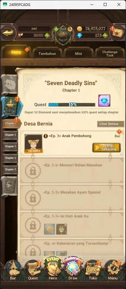 The Seven Deadly Sins: Grand Cross Accounts Endgame ASIA|443,155K CC|UR Demon King Meliodas 1/6,Sunshine Mael 1/6|Collab 3