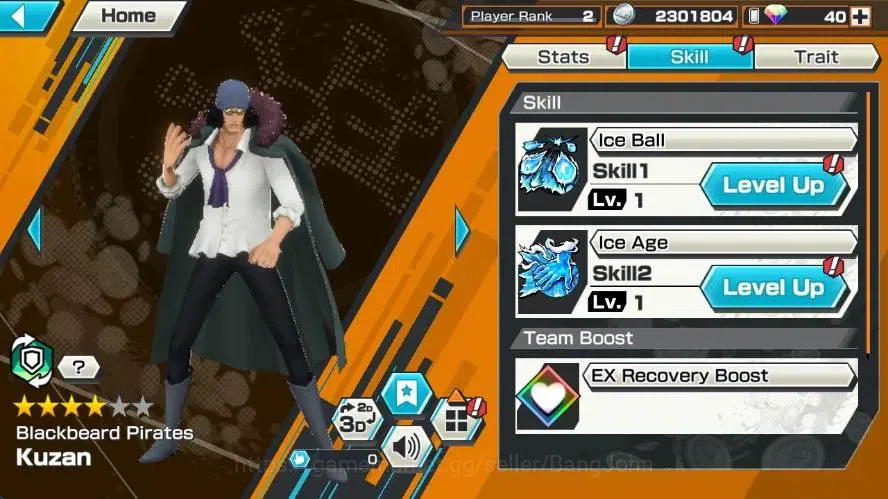 One Piece Bounty Rush Accounts High-End Global | EX 4 | PR 2 | St. Jaygarcia,Kuzan,Zephyr,Marshall D. Teach | LogBandai 6