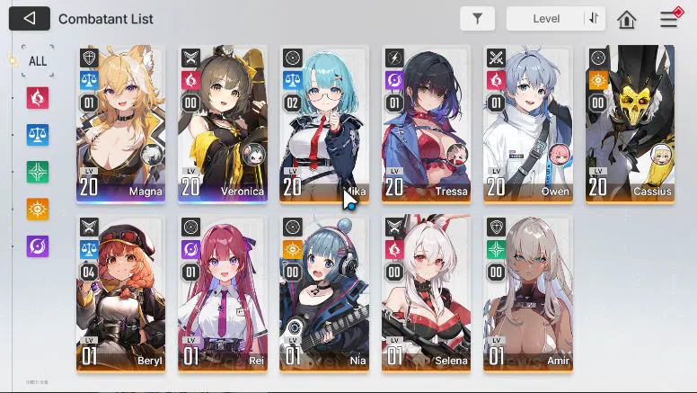 Chaos Zero Nightmare Accounts GLOBAL Lv18 | 2 SSR Magna Veronica Cassius Nia Sel image 5